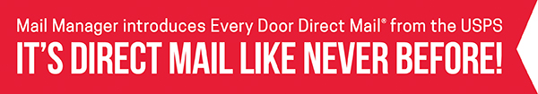 Banner for USPS Every Door Direct Mail program by Mail Manager